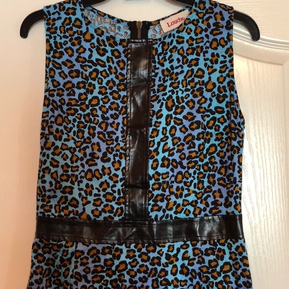 Blue and Black leopard print dress - Picture 3 of 5